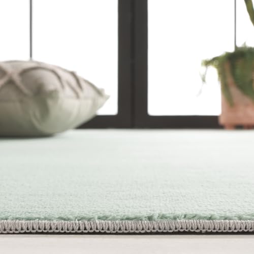 Safavieh Boho Rug Living Room, Dining Room, Bedroom - Machine Washable and Non Slip - Loft Collection, Short Pile, in Sage, 70 X 122 cm