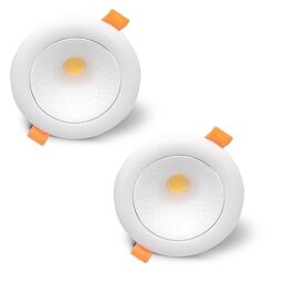 DC VOLTAGE 2 Pack LED Downlights for Ceiling Warm White 3000K, 18W,90LM/ W, AC 220-240V, Cut Ø90-100 mm Ultra Slim Recessed Ceiling Round 3D Spot Lights for Bathroom Kitchen Living Room
