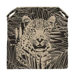 Soleil d'ocre Safari Chair Cushion, Cotton, Charcoal, 40 x 40 cm