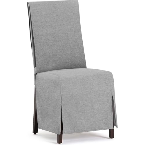 ECOMMERC3 2 Universal and Versatile Chair Covers ??? Grey Chair Cover Protector Easy to Install for Back, Seat and Arms