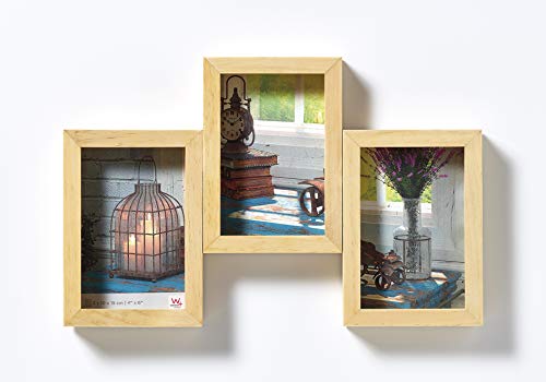 walther design Picture Frame nature 3X 10x15 cm Gallery Frame Rustic SN315H