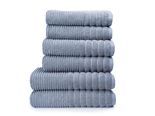 6-Pack Bathroom Hand Towels - Premium Egyptian Cotton, 650 GSM - Extra Soft, Quick-Dry & Absorbent Washable Towels - Luxury Face & Hand Towels for Home, Gym & Spa (50x80 cm) - Charcoal