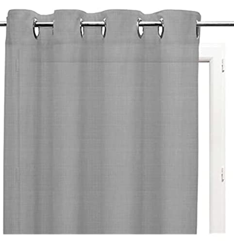 Soleil d'ocre Grey Curtains and Curtains 135 x 250 cm
