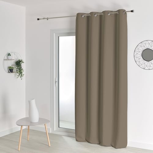 HomeMaison Blackout Curtain M1 Fire Resistant Curtain Taupe 240 x 260 cm