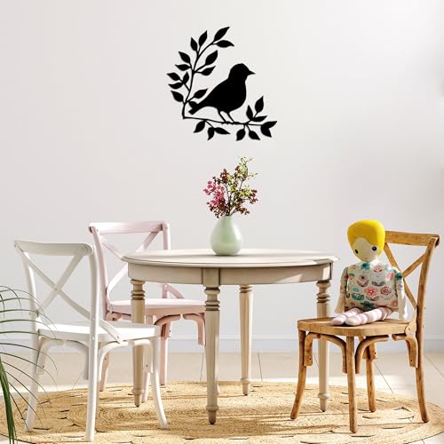 Hanah Home Stylish Black Decorative Metal Wall Accessory, 66 x 68 cm, 100% Metal, 1.5 mm Thickness, Easy Wall Mounting, Perfect for Modern Decor