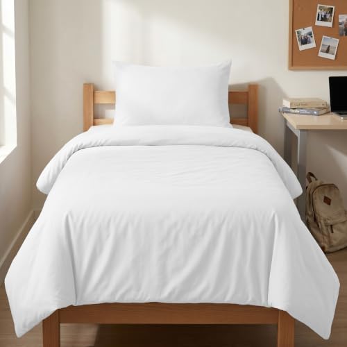 Southshore Fine Living, Inc. Oversized Twin/XL Duvet Cover Set Premium Brushed Microfiber Bedding Easy-Care, Wrinkle-Resistant Zipper Closure Includes 1 Twin Duvet Cover & 1 Pillow Sham, White