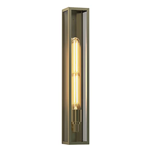 Astro Harvard 500 Outdoor Wall Light - IP44 Rated - (Natural Brass), LED E27/ES Lamp, Designed in Britain - 1402006-3 Years Guarantee