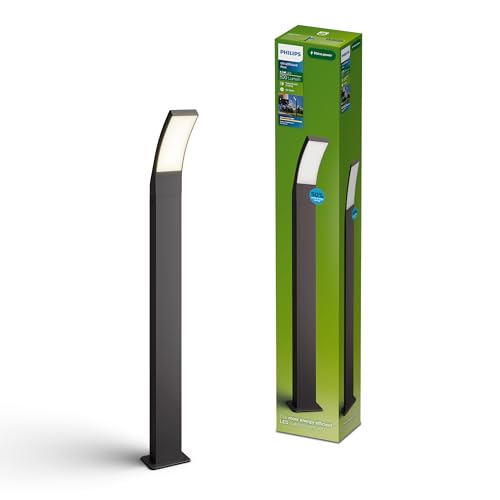 PHILIPS Splay Outdoor Light Post, Built-in LED, Anthracite Gray