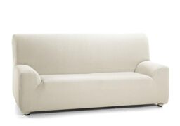 Martina Home Tunez Elastic Sofa Cover, Fabric, Ivory, 3-Seater (170 to 220 cm)