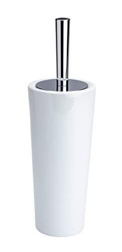 "Wenko ""Coni"" Toilet Brush and Holder, White/Silver/Black"