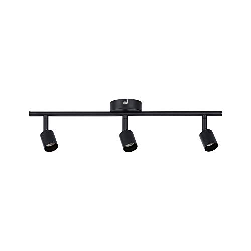 Paulmann Carolina 66757 Spotlight 3-Bulb Max. 3 x 10 Watt Ceiling Light Matt Black Metal GU10 Ceiling Spotlight Without Bulb