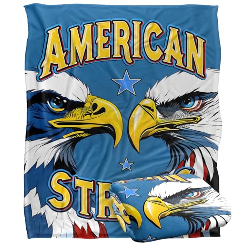 Jq Licensing - James Piazza American Strong Eagles Silky Touch Super Soft Throw Blanket 152 X 127 Cm