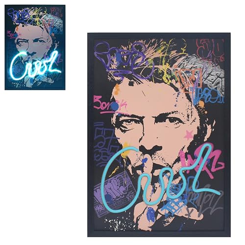 Lesser & Pavey Wall Art – Star Man Mini Bricks for Living Room Decor & Bedroom Walls - Stylish Canvas Wall Art for Decorative Home Accessories - Lovely Birthday Gifts for Women & Men