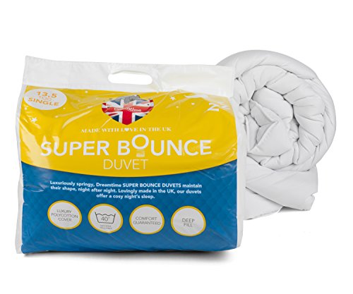 Dreamtime MFDT15155 Super Bounce 13.5 Tog Duvet, Polyester, Single, White
