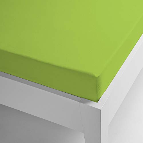 Miracle Home Microfiber Thermal Fitted Sheet Coral Plain Colours 90 x 200 pistachio