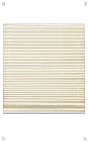 Deco Company Pleated Blind, Polyester Beige, 100 x 130 cm