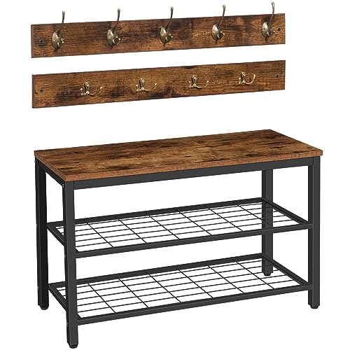 Amazon Industrial Entryway Bench VASAGLE Hall Tree, Entryway Bench