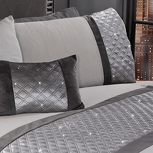 Belle Maison Hollywood Diamante Velvet Filled Cushion