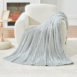 GC GAVENO CAVAILIA Large Fluffy Blanket Throws for Sofas and Beds - Soft Warm Sherpa Fleece Blanket King Size, Cosy Plush Sofa Throw Blanket, Bed Throw for Living Room or Bedroom, (200x240 cm) Grey