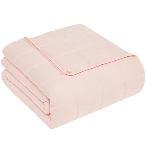 "CuteKing Weighted Blanket for Adults(20lbs, 60""x80"", Pink) Heavy Blanket for 180-190lbs, Weighted Blanket for Cooling & Heating with Premium Glass Beads, Soft Thick Blanket for Adult All-Season"
