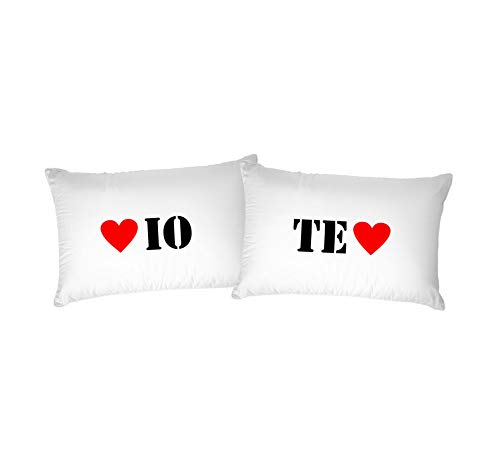 Italian Bed Linen Pair of Pillow Cases Digital Printing, PRINTED-03, 52 x 82 cm