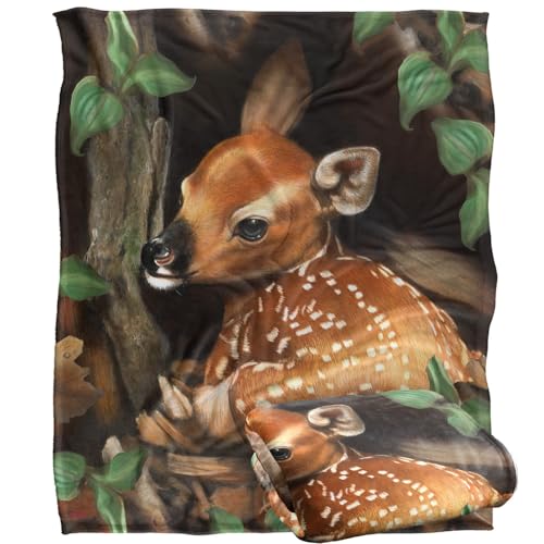 Jq Licensing - Karen Latham Fawn Baby Deer Silky Touch Super Soft Throw Blanket 152 X 127 Cm