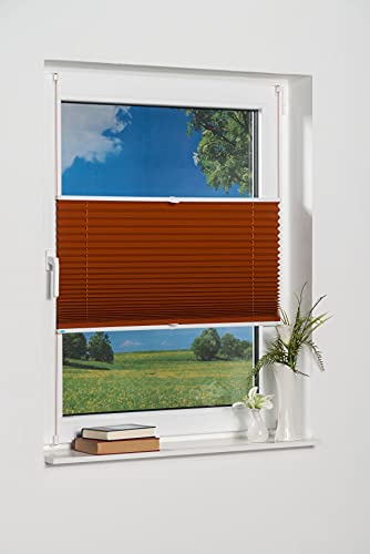 K-home Pleated Blackout Blind, Polyester, Terracotta, 80 x 130 (W x L)