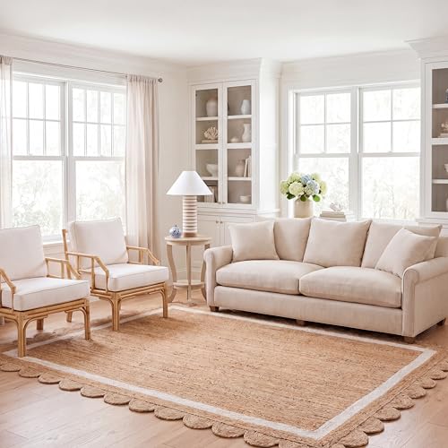 Safavieh Natural Fiber Rug for Living Room, Dining Room, Bedroom - Natural Fiber Collection, Short Pile, in Natural and Ivory, 200 x 300 cm