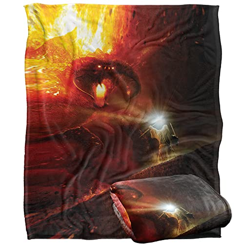 LORD OF THE RINGS The Blanket, 152 x 127 cm Gandalf Against Balrog Silky Touch Super Soft Throw Blanket