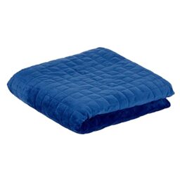 Hodge and Hodge Weighted Blanket Cover Only Quilted Velvet Fleece Throw Sleep Therapy 130x150cm Navy