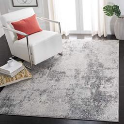 Safavieh Boho Rug for Living Room, Dining Room, Bedroom - Tulum Collection, Short Pile, in Ivory and Grey, 240 x 300 cm