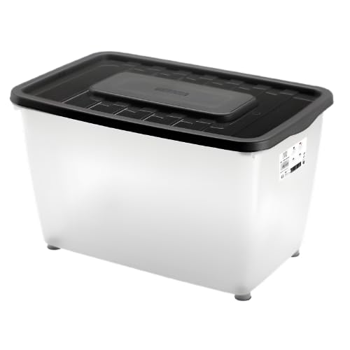 Urban Living Star Plastic Storage Box 46 L with Black Lid 56 x 37 x 34 cm