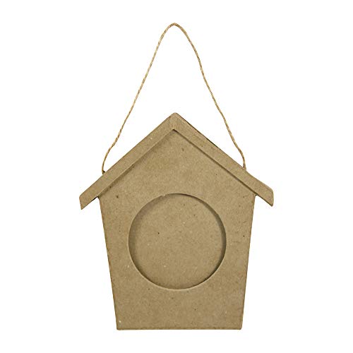 D??copatch - Ref CD007O - Bird House Photo Frame - Papier Mach?? Object to Decorate - 1 x 13 x 15cm - Decorate with D??copatch Papers & PaperPatch Glue, Glitter, Paints, Brown