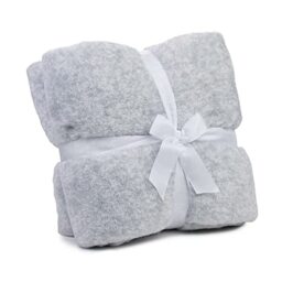 Gözze - Cosy Living Room Blanket/Throw, Marbled, 150 x 200 cm - Silver