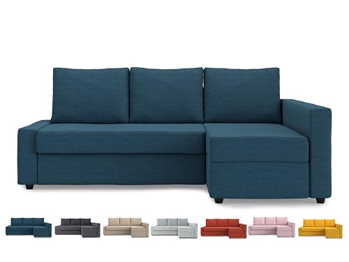 MASTERS OF COVERS Snug Fit Friheten Slipcover for The IKEA Friheten with Chaise Corner Cover, Sofa Bed Cover, Sectional Slipcover Replacement (Navy Blue)