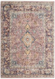 Safavieh Traditional Indoor Woven Rectangle Area Rug, Illusion Collection, ILL700, in Purple / Multi, 91 X 152 cm for Living Room, Bedroom or Any Indoor Space
