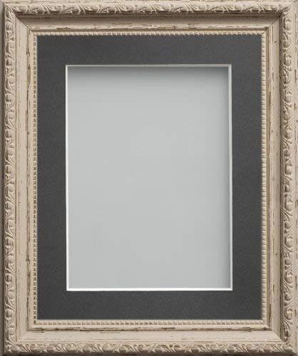 Frame Company Brompton Range Shabby Chic Picture Photo Frame With Grey Mount * Choice of Sizes*
