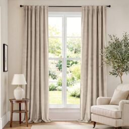 Lazzzy Velvet Curtains Beige 108 Inches Extra Long Thermal Insulated Drapes for Living Room Bedroom Heavy Duty Window Treatments Light Reducing Super Soft Luxury Rod Pocket 2 Panels Beige