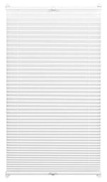 Gardinia EASYFIX Pleated Blind with 2 Operating Rails White 95 x 130, Fabric 100% Polyester