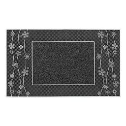JVL Daisy PVC Pin Scraper Doormat, 45x75cm, Silver