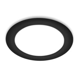 BRILONER - LED Recessed Downlight 230V Flat, Neutral White Light, 18W 1980Lm, Downlight, Ceiling Spotlight, LED Lights, Recessed Spotlights, Spotlight, 68mm Hole Size, 22 X 3 cm, Black