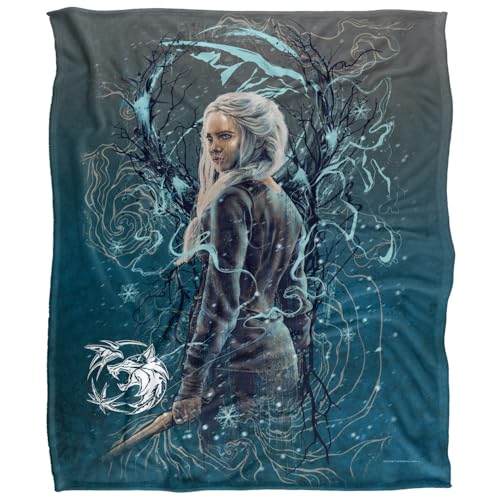 The Witcher Ciri Airbrush Silky Touch Super Soft Throw Blanket 152 X 127 cm, White
