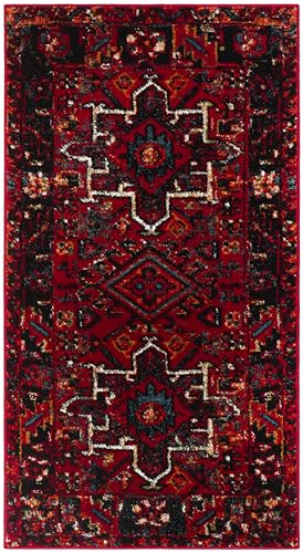 Safavieh Persian Collection Traditional Rug for Living Room, Dining Room, Bedroom Short Pile, Red and Multi, 24 x 36 Inch