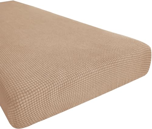 Hokway Couch Cushion Covers Stretch Cushion Covers Sofa Seat Cushion Slipcover Cushion Protector(Camel, Medium)