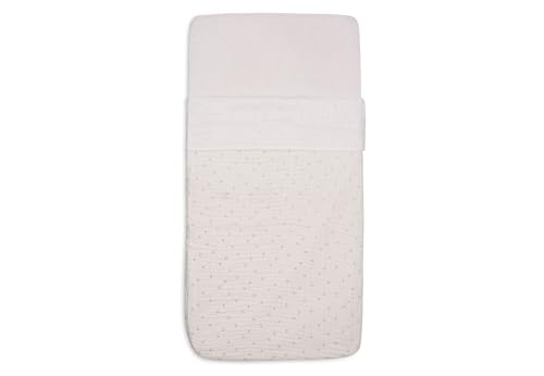 Jollein Bed Sheet Cradle - Slub Ivory - 75 x 100 cm - For Baby Cradle - 100% Cotton - Oeko-Tex Certified - Linen Look - Ivory
