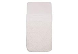 Jollein Bed Sheet Cradle - Slub Ivory - 75 x 100 cm - For Baby Cradle - 100% Cotton - Oeko-Tex Certified - Linen Look - Ivory