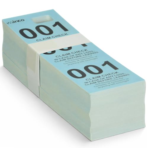 Winco Coat Checks, Blue, 500 Per Box, Medium