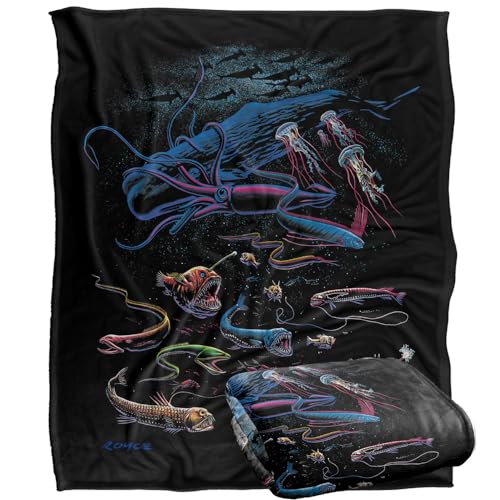 Jq Licensing - Royce Mcclure Way Down Deep Fish Silky Touch Super Soft Throw Blanket 152 X 127 Cm