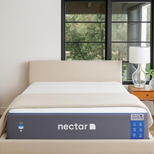 Nectar Hybrid Lite 20cm Mattress - Memory Foam - Super King Size Mattress - 5 Layer - 365 Night Trial - Forever Warranty