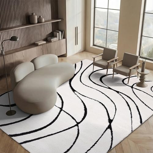 SAFAVIEH Shag Rug for Living Room, Dining Room, Bedroom - Florida Shag Collection, High Pile, in Blue, 61 X 91 cm